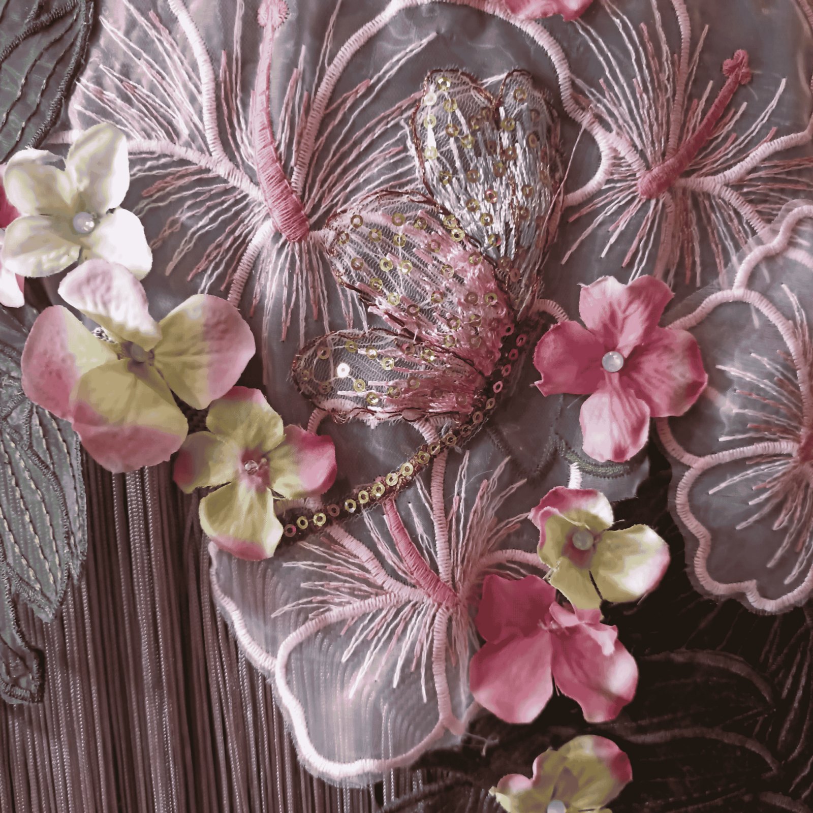 Embroidery and sequin detail